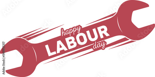 Happy labor day celebrating workers and american labor with a vibrant wrench illustration a day of recognition