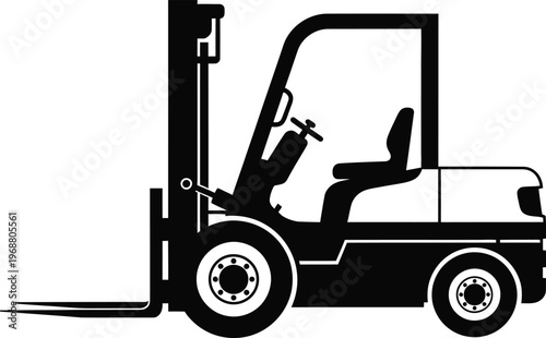 Labor day and essential workers a forklift illustration representing labor industry and american work ethic