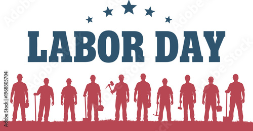 Celebrating labor day honoring american workers with patriotic graphics and a festive holiday vibe