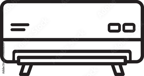 Air Conditioning Unit Icon Black Vector