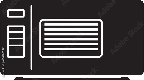 Air Conditioning Unit Icon Black Vector