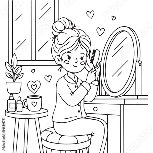 Cozy Moms Cute Coloring pages