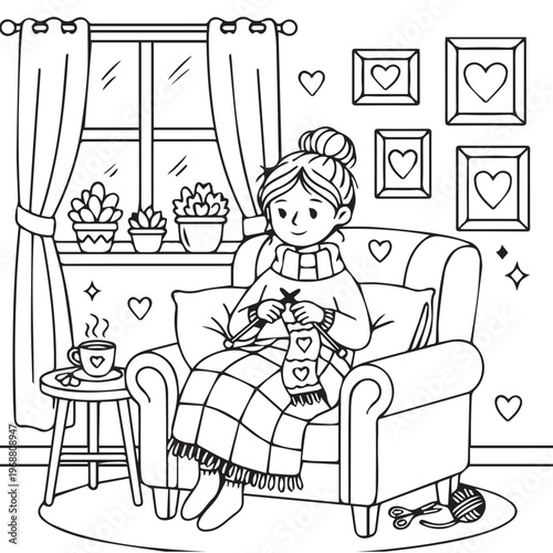 Cozy Moms Cute Coloring pages
