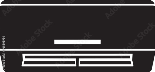 Air Conditioning Unit Icon Black Vector