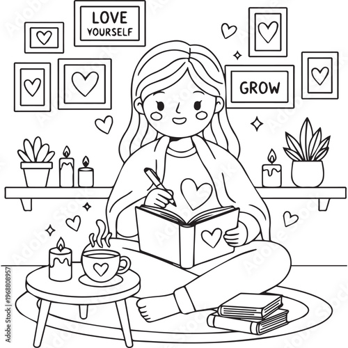 Cozy Moms Cute Coloring pages