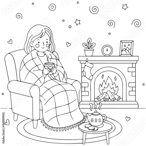 Cozy Moms Cute Coloring pages
