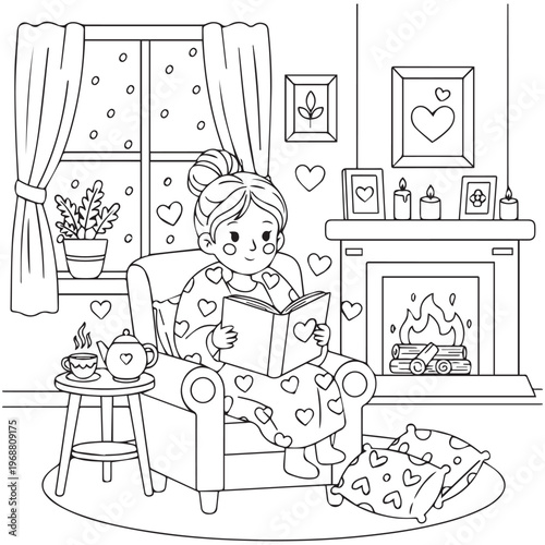 Cozy Moms Cute Coloring pages