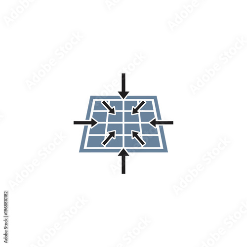 A blue maze with arrows pointing in four directions.