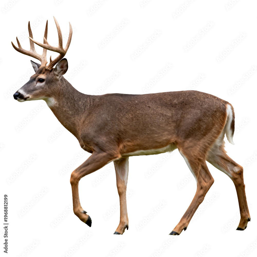 Obraz premium [Transparent Background PNG]White - tailed Deer Buck with Antlers