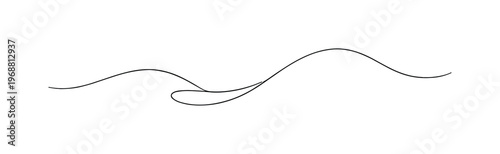 "Still Air". Minimalistic one-line drawing a soft flowing line that opens into emptiness at the center,
