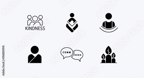 Set of Human Connection and Community Icons