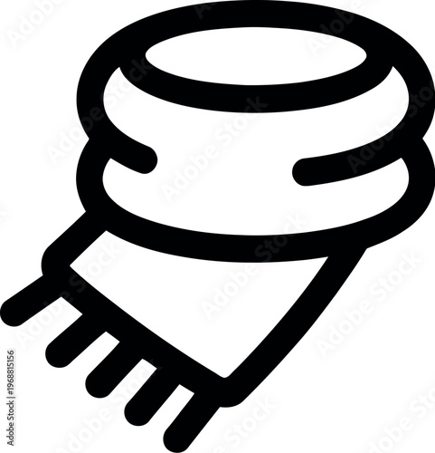 A black and white illustration of an electrical plug