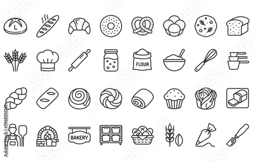 Bakery products icons