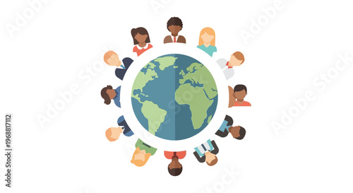 Diverse people around the world united.