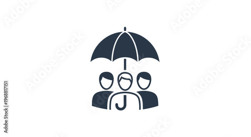 People standing under an umbrella together.