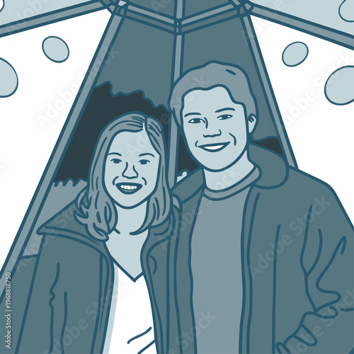 Happy Couple in Love Isolated Flat Vector Illustration