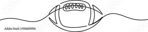 Football continuous single line art and isolated outline vector illustration. one line Icon drawing