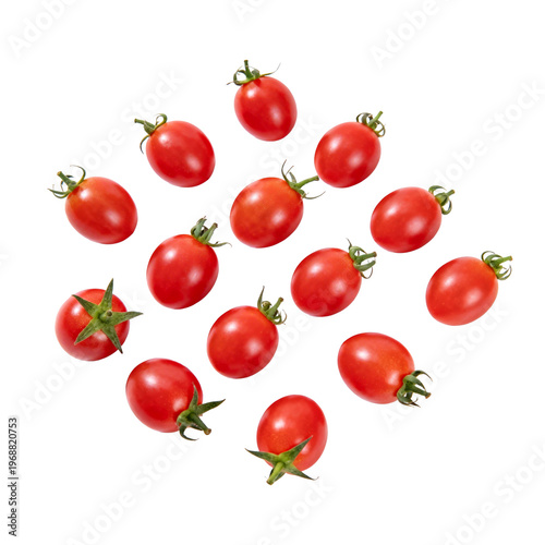 [Transparent Background PNG]Fresh Red Cherry Tomatoes on White Background