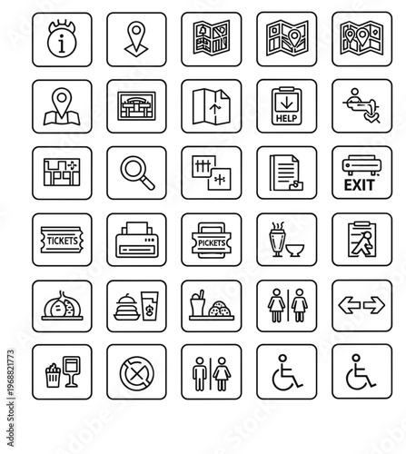 Collection of various icons and symbols.
