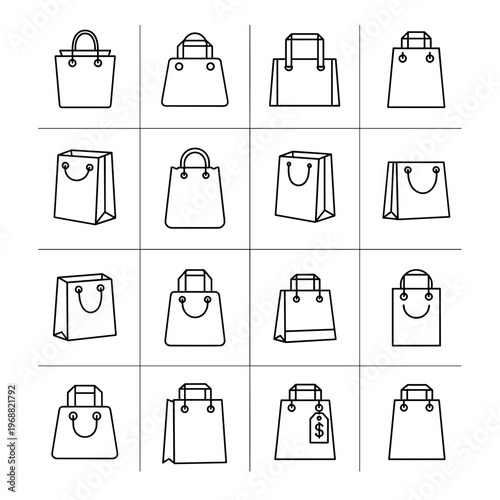 Collection of various shopping bags.