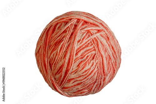 Red white yarn ball, textil...
