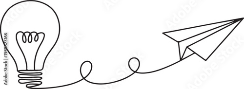 Lightbulb with geometric shapes connected by lines on a plain background incandescent bulb glowing filament