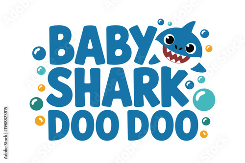 Bold Blue Text with Colorful Bubbles in Modern Design