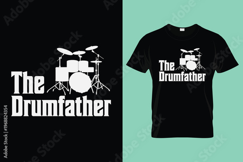 Funny Fathers Day The Drum-Father Drummer Musician Dad Gift