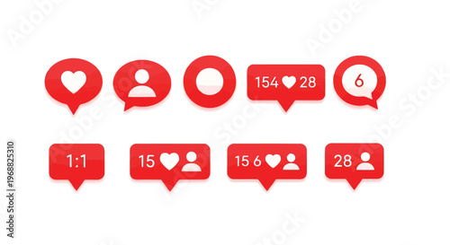Instagram story interaction icons displaying various engagement metrics Vector