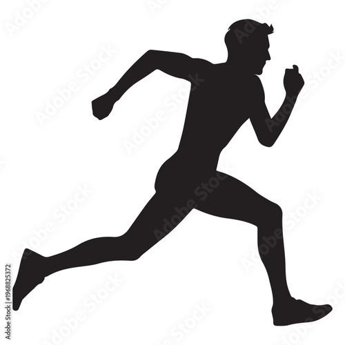 Runner Sprinting Pose vector design