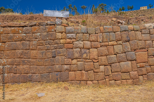 Ancient Rock Wall Made of Different Sized Rocks