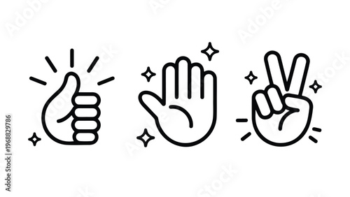 hand print vector illustration