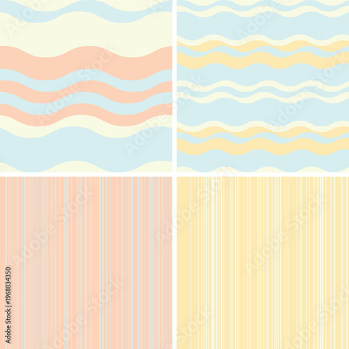 Colorful striped background optimized for fabric surfaces, wrapping paper, poster design, clean geometry, print friendly composition.