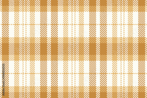 Bandanna pattern tartan vector, rest check plaid seamless. Painting fabric textile texture background in sea shell and amber colors.