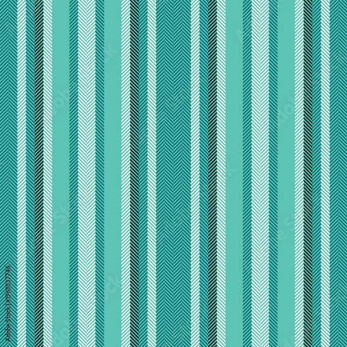 Scenery pattern background lines, platform vector texture vertical. Identity fabric textile seamless stripe in teal and cyan colors.