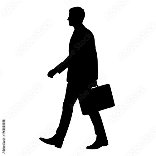 Professional Person Walking in Business Attire Vector
