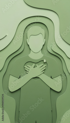 Woman holds heart in hands
