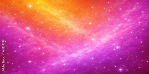 A deep blue nebula glows within a dark starry universe, creating an abstract galaxy background with a bright cosmos pattern and ample space for text