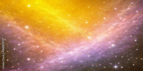 An abstract cosmos background featuring a bright blue nebula and glowing stars within a deep dark universe illustration of a fantasy galaxy