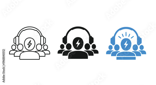 Evolution of audio technology and collaborative listening experiences Vector