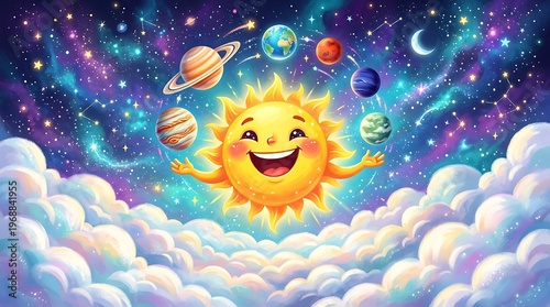 Smiling sun in the solar system.