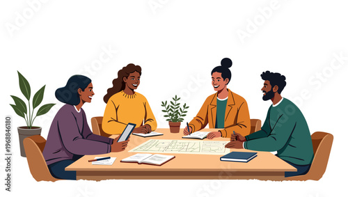 A person sitting comfortably with a houseplant, conveying a sense of calmness and serenity.