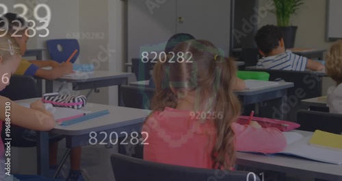 Animation of data processing over diverse schoolchildren learning