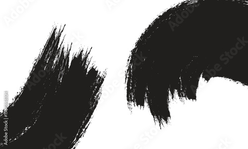 Abstract sketch of two silhouetted hands in contrasting brushstrokes isolated on transparent background