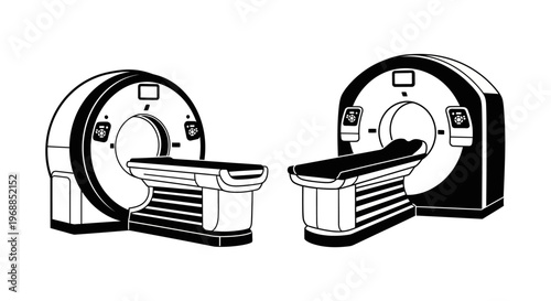 Medical imaging devices a detailed illustration of two ct scanners