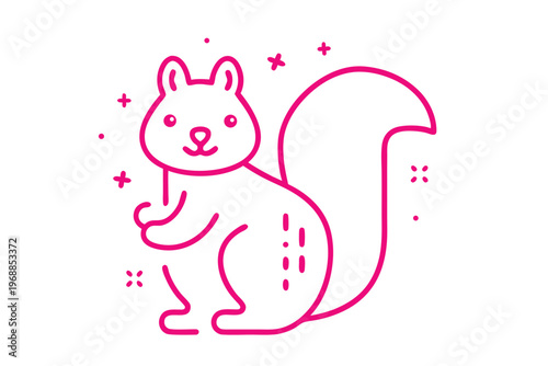 Fluffy white poodle dog cartoon illustration, simple line art, charming and friendly