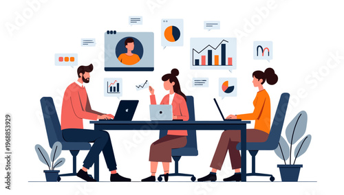 A man sits comfortably in an office chair next to a potted plant, conveying a sense of relaxation and calmness in a workspace.