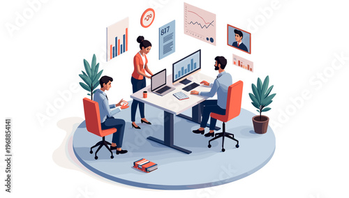 A stylized, abstract graphic design element with bold colors and shapes, conveying a sense of creativity and modernity.