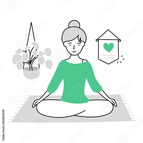 Meditation icon, Mindful Meditation Practice for Stress Relief and Inner Peace and Mental Wellness, Achieve Calm and Clarity Through Daily Meditation Practice icon