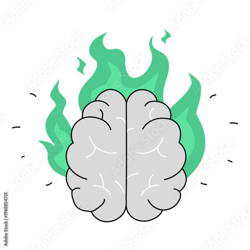 Brain on Fire icon, Understanding Neuroinflammation and Brain on Fire Syndrome for Cognitive Health Restoration, Address Mental Fog and Brain Inflammation with Brain on Fire Wellness icon